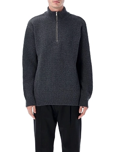 Ribbed Quarter-Zip Sweater