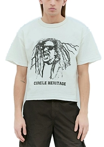 Circle Heritage Raw Trims Graphic Printed T-Shirt