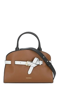 Coccinelle Belt-Buckle Zip-Up Satchel Bag