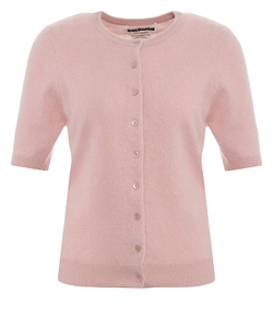 Colorush Brushed Short Sleeved Buttoned Cardigan