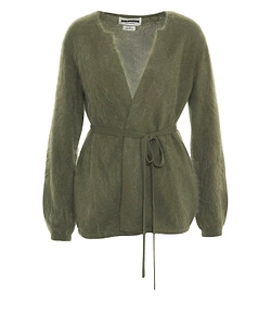 Colorush Brushed Tied-Waist Cardigan
