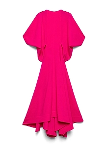 Draped Flared Midi Dress