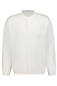 Commas Long Sleeve Boxy Knit Polo Shirt