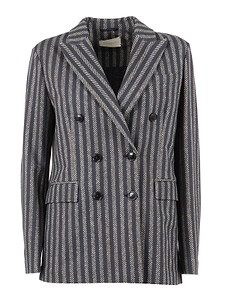 Circolo 1901 Long Sleeved Striped Blazer