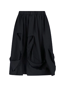 Comme Des GarÇOns Elastic Waist Midi Skirt