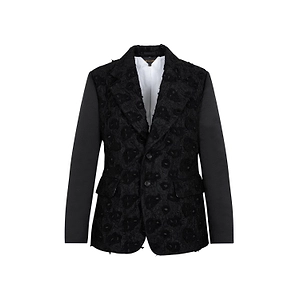 Comme Des GarÇOns Embroidered Single Breasted Blazer