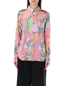 Floral Printed Long Sleeved Shirt