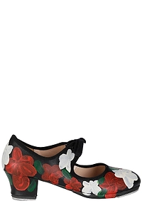 Comme Des GarÇOns Floral Lace-Up Flat Pumps