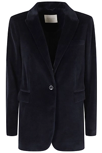 Circolo 1901 Velour Single-Breasted Blazer