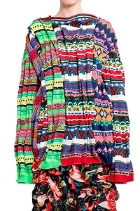 Comme Des GarÇOns Graphic Detailed Long Sleeved Sweater