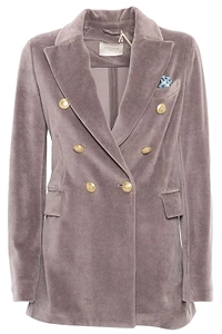Velour Double-Breasted Jacket