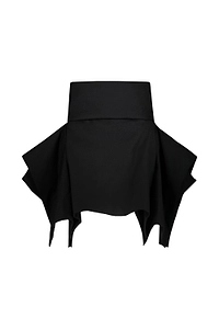 Comme Des GarÇOns High Collared Short Cape