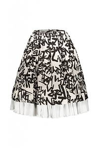 Comme Des GarÇOns Graphic Printed Skirt