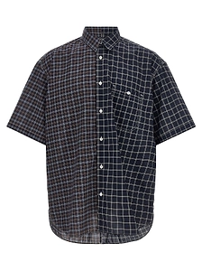 Comme Des GarÇOns Homme Check Panel Short-Sleeve Shirt