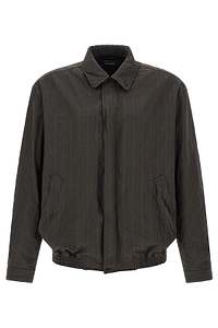 Comme Des GarÇOns Homme Pinstripe Bomber Jacket