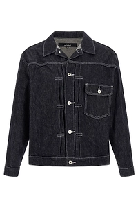 Pleated Denim Jacket
