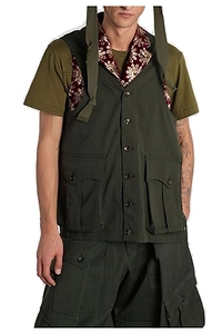 Comme Des GarÇOns Homme Plus Floral V-Neck Buttoned Vest