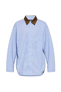 Comme Des GarÇOns Homme Plus Checked Corduroy-Collar Shirt