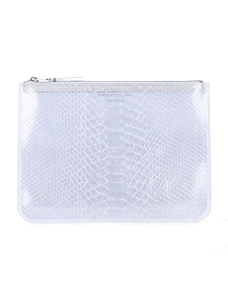 Comme Des GarÇOns Wallet Embossed Zip Clutch Bag