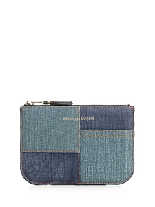Comme Des GarÇOns Wallet Denim Patchwork Zipped Wallet