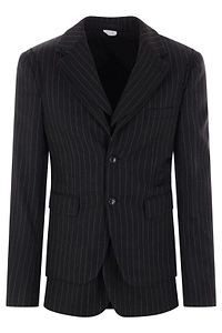 Single-Breasted Striped Blazer