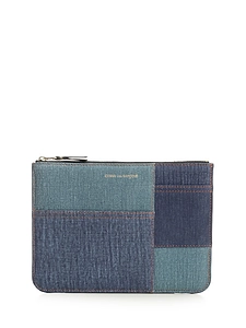 Comme Des GarÇOns Wallet Patchwork Zipped Denim Wallet