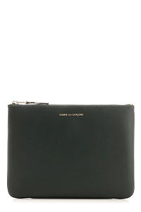 Comme Des GarÇOns Wallet Logo Printed Zipped Pouch