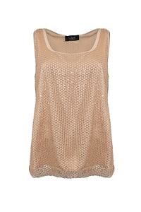 Clips Embellished Sleeveless Top