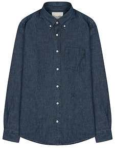 Closed Button-Down Denim Shirt