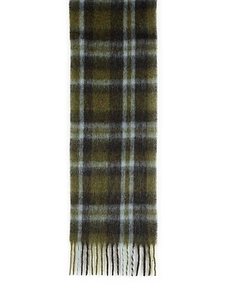 Checked Fringed Scarf