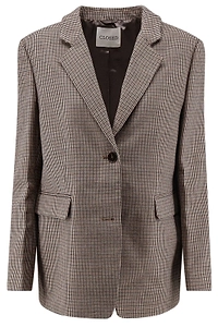 Closed Checked Two-Button Blazer