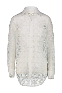 Comme Des GarÇOns Lace Detailed Long-Sleeve Shirt