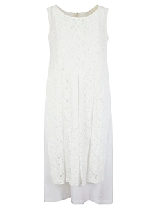 Comme Des GarÇOns Lace Embroidery Pleated Dress