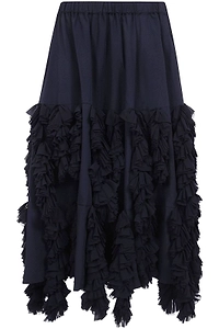 Comme Des GarÇOns Layered Ruffle Midi Skirt