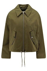 Closed Embroidered Drawstring Jacket