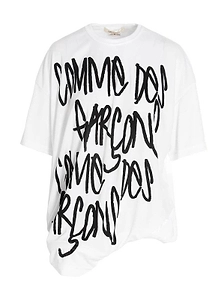 Comme Des GarÇOns Logo Printed Crewneck T-Shirt
