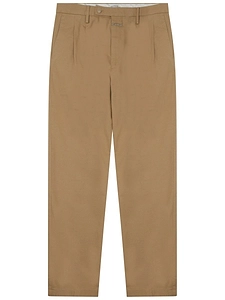 Closed Pleated Cotton Tailored Pants