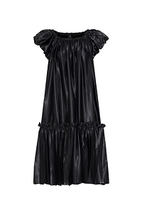 Gathered Satin Dress