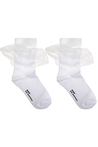 Lace-Detailed Stretched Socks