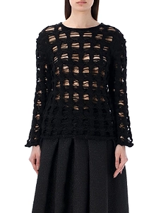 Comme Des GarÇOns Open-Knitted Crewneck Jumper