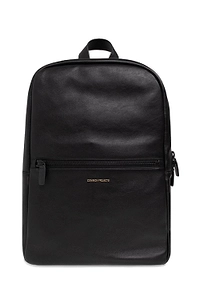 Logo Embossed Zipped Backpack