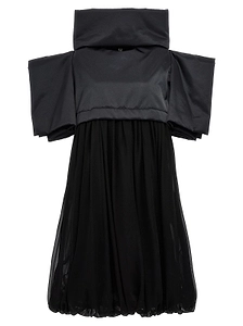 Comme Des GarÇOns Padded Mock-Neck Midi Dress
