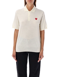Comme Des GarÇOns Play Heart Patch Polo Shirt
