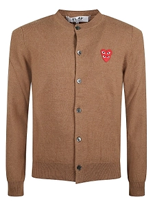 Comme Des GarÇOns Play Heart-Patch Knitted Cardigan