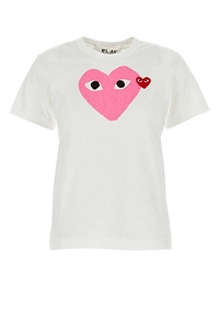 Comme Des GarÇOns Play Heart Printed Crewneck T-Shirt