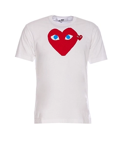 Comme Des GarÇOns Play Heart Printed Crewneck T-Shirt