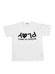 Comme Des GarÇOns Play Kids Logo Print T-Shirt