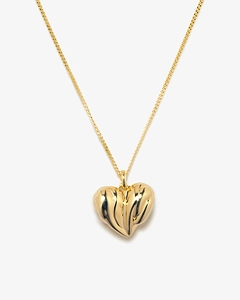 Sculpted Heart Pendant Necklace