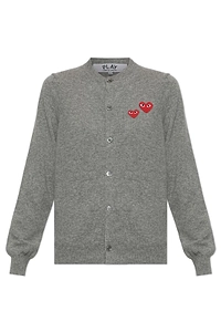 Comme Des GarÇOns Play Logo Embroidered Buttoned Cardigan