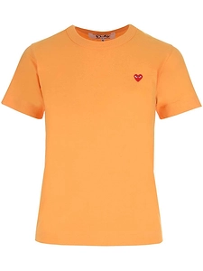 Comme Des GarÇOns Play Logo Embroidered Crewneck T-Shirt